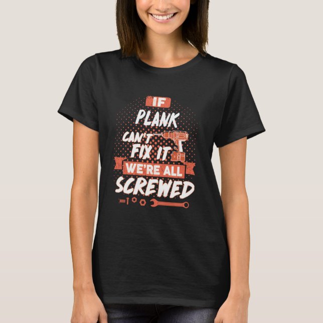 PLANK Name, PLANK Familienname Wappen T-Shirt (Vorderseite)