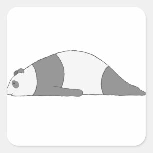 Planking Panda Quadratischer Aufkleber