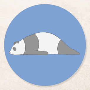 Planking Panda Runder Pappuntersetzer