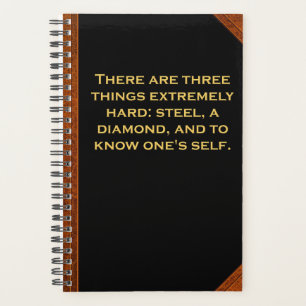Planner Ben Franklin Citation en acier dur Vintage