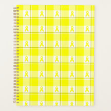Planner Blasenkrebs-Bewusstseins-Kariert, Gelb