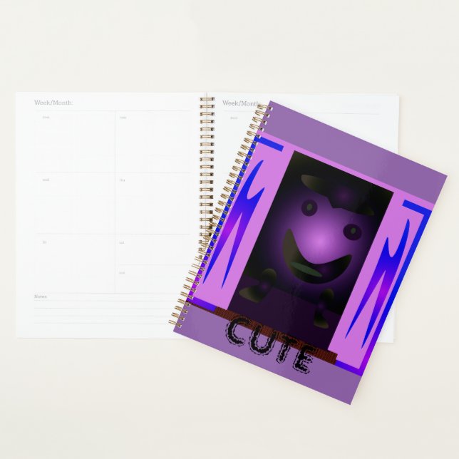 PLANNER CUTE_LOGO_PINK_BLACK (Devant avec enveloppe)