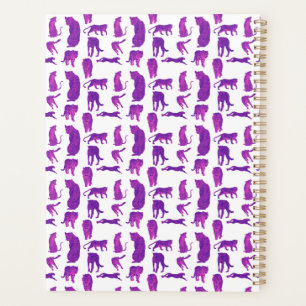 Planner de gros chats rose chaud et violet néon