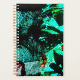 Planner double blue abstract spirit planner  planer