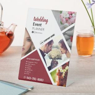 Planner für Hochzeiten Sockelschild