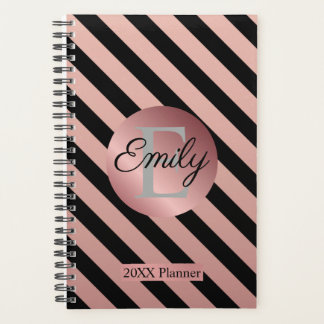 Planner Gold Stripe 20XX noir et Rose