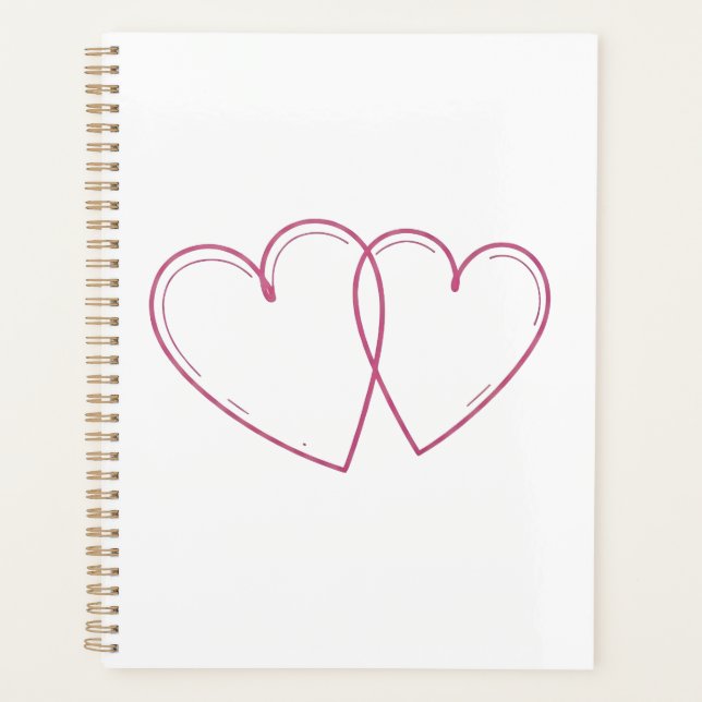 Planner Herz-Verbundene Notizbuch Planer (Vorderseite)