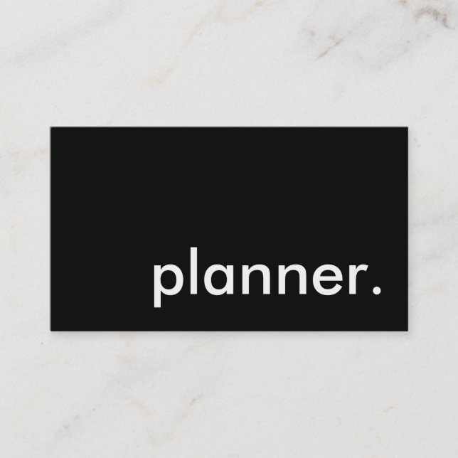 planner. visitenkarte (Vorderseite)