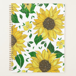 Planner Watercolor Sunflower Pattern  Planer