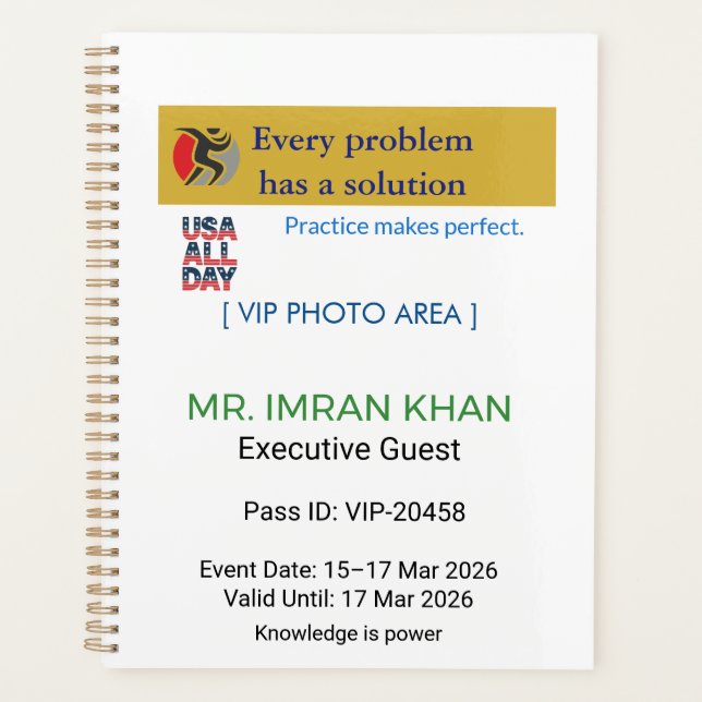 Planners | Photo | Monogram | Modern (Devant)