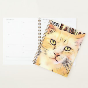 Planneur de chats à peinture aquarelle