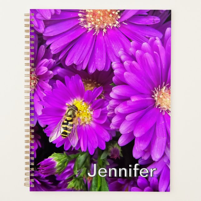Planneur de fleurs pourpre Aster - Personnalisé (Devant)