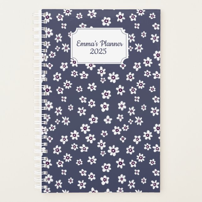 Planneur floral blanc avec arrière - plan bleu | p (Devant)