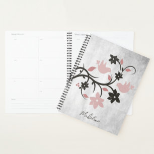 Planneur personnalisé Lovebirds rose