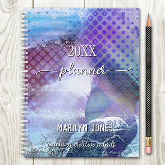 Plannière d'art enseignant créatif violet