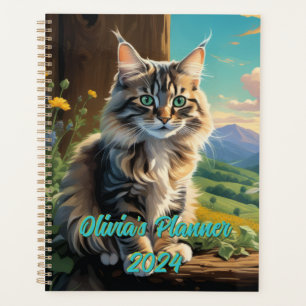 Plannière de chats Longhair domestique 2024 par Gi