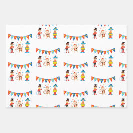 Planpapier für den Umschlag von 3 Sets Geschenkpapier Set