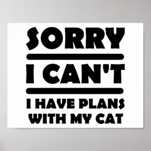 Plans Avec Mon Chat Affiche Drôle