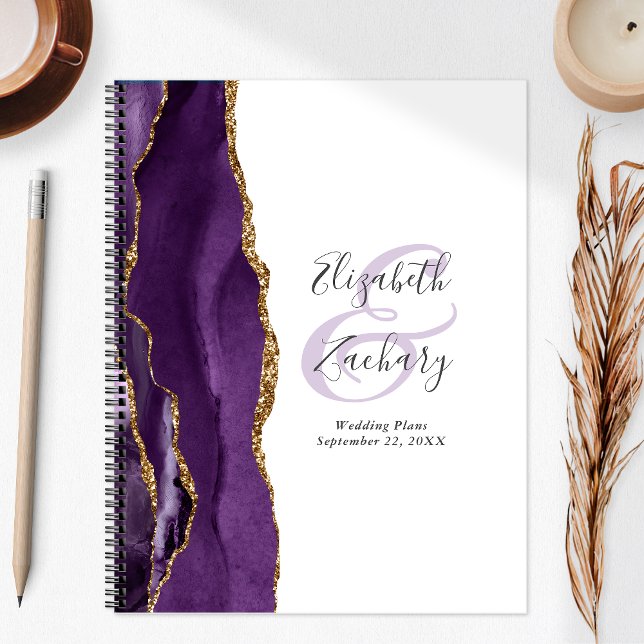 Plans de mariage Agate Geode Violet Or (Créateur téléchargé)