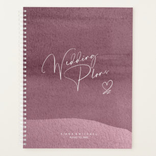 Plans de Mariage de calligraphie Mauve ID771