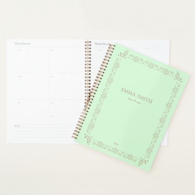 Plans et notes du planificateur de la monnaie vint (Devant avec enveloppe)