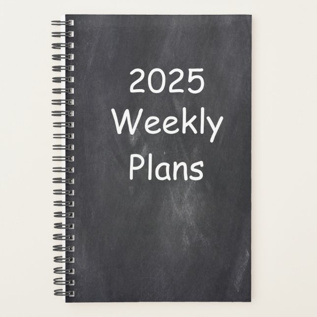 Plans hebdomadaires 2025 Conception simple de tabl (Devant)