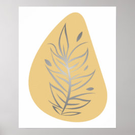 Plant Abstract Line Art Poster