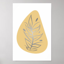 Plant Abstract Line Art Poster