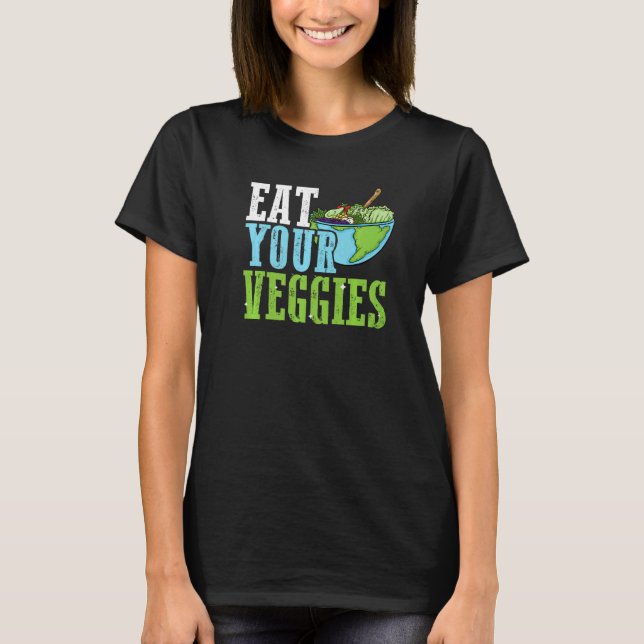 Plant Based Diet Eat More Veggies Cute Vegetarian T-Shirt (Vorderseite)