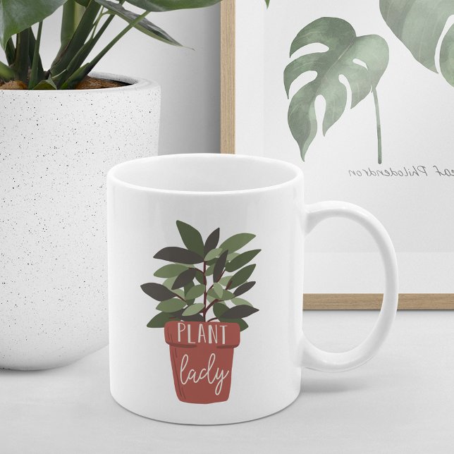 Plant Lady | Cute Plant Lovers Kaffeetasse (Von Creator hochgeladen)