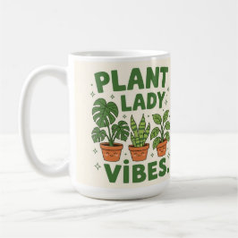 Plant lady vibes cute botanical Coffee Mug Kaffeetasse