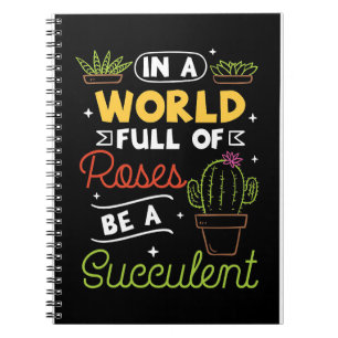 Plant Lover Be A Succulent Notizblock