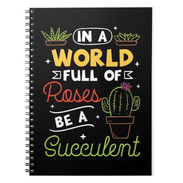 Plant Lover Be A Succulent Notizblock (Vorderseite)
