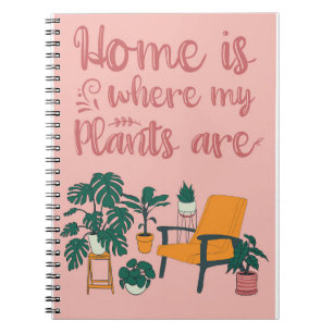 Plant Lover Home Is Where My Plants Are Notizblock