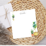Plant Lover Watercolor House Plants Personalized Notizblock<br><div class="desc">These beautiful notepads feature watercolor houseplants and your custom text.</div>