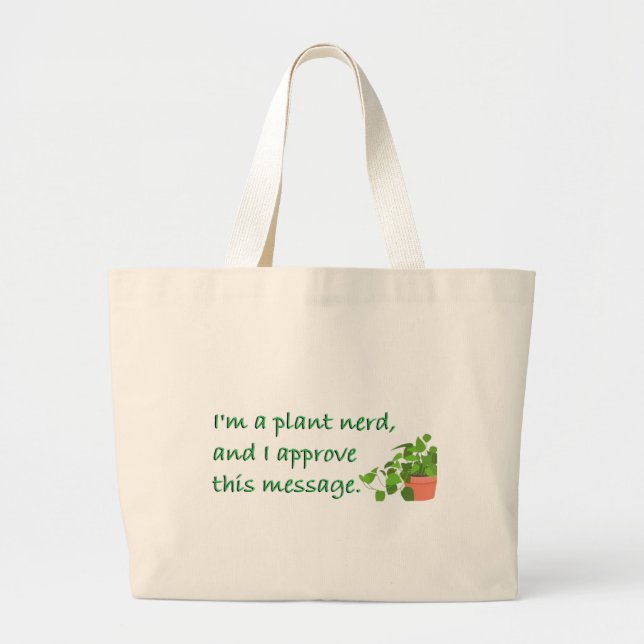 PLANT NERDS.... carry my stuff!  Jumbo Stoffbeutel (Vorne)