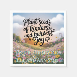 Plant Seeds of Kindness Customizable  Serviette