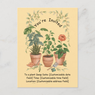 Plant Swap Invitation Earth Day Event Card