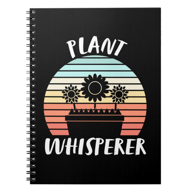 Plant Whisperer Retro Vintage Notizblock (Vorderseite)