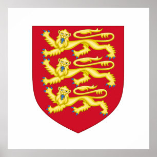 Plantagenet königliches Wappen Poster
