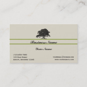 Plantation de chêne dans le carte de visite vert