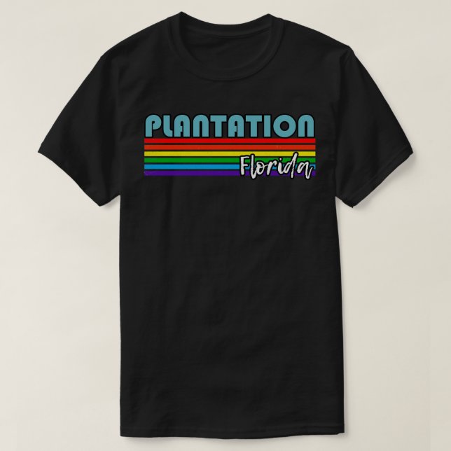 Plantation Florida Pride Plantation LGBT Geschenk  T-Shirt (Design vorne)