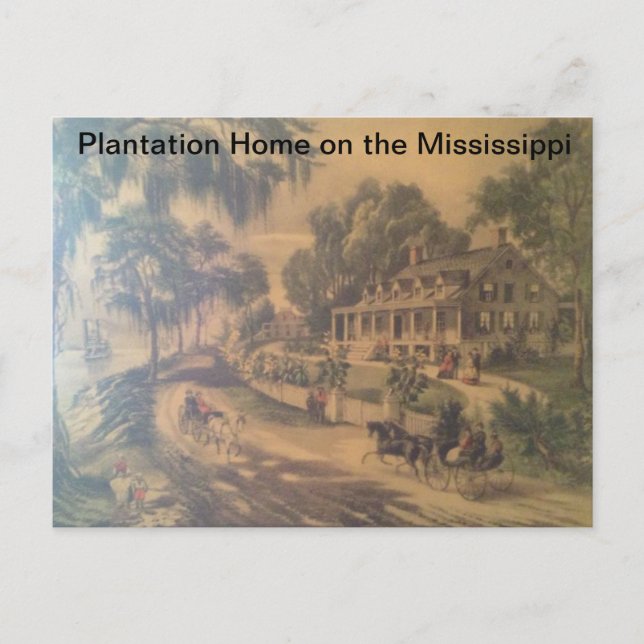Plantation Zuhause auf dem Mississippi. Postkarte (Vorderseite)