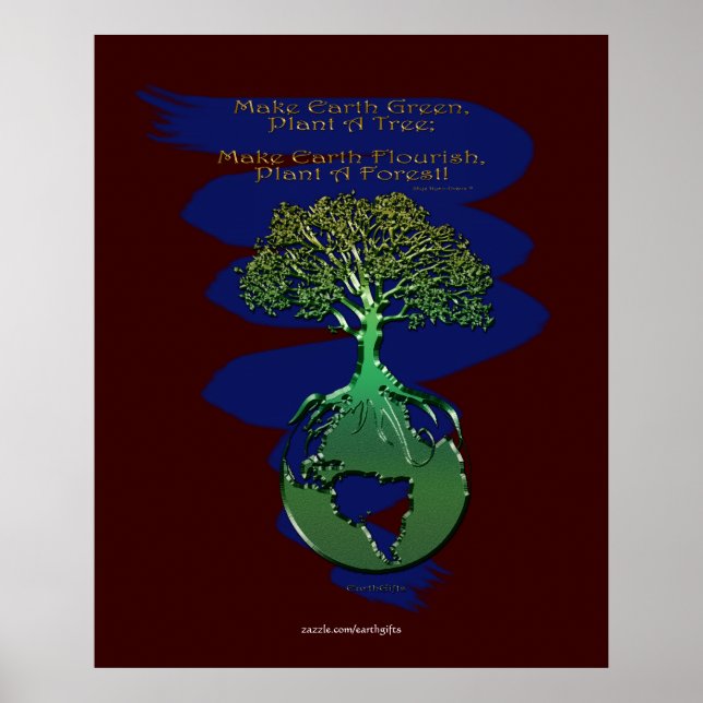 PLANTE A FOREST Art Poster & Poème (Devant)