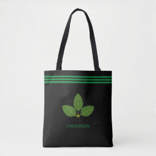 Plante de feuille de laurier sur sac fourre-tout v