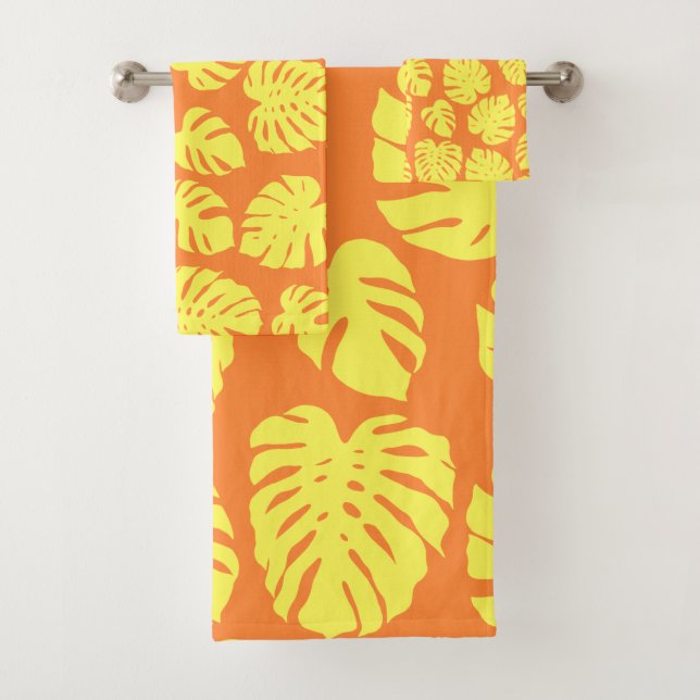 Plante de feuille Monstera Botanique en Jaune et O (En situation)