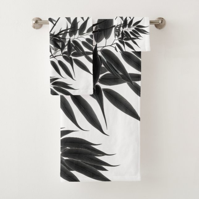 Plante en bambou noir et blanc (En situation)