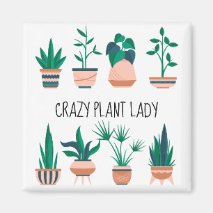 Plante fou Lady Refrigerator Magnet