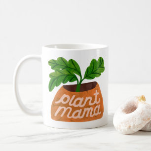 Plante Mama - Illustration Poted Plante Mug Cadeau
