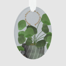Plante Monétaire Minimaliste - Ornement Ovale en A